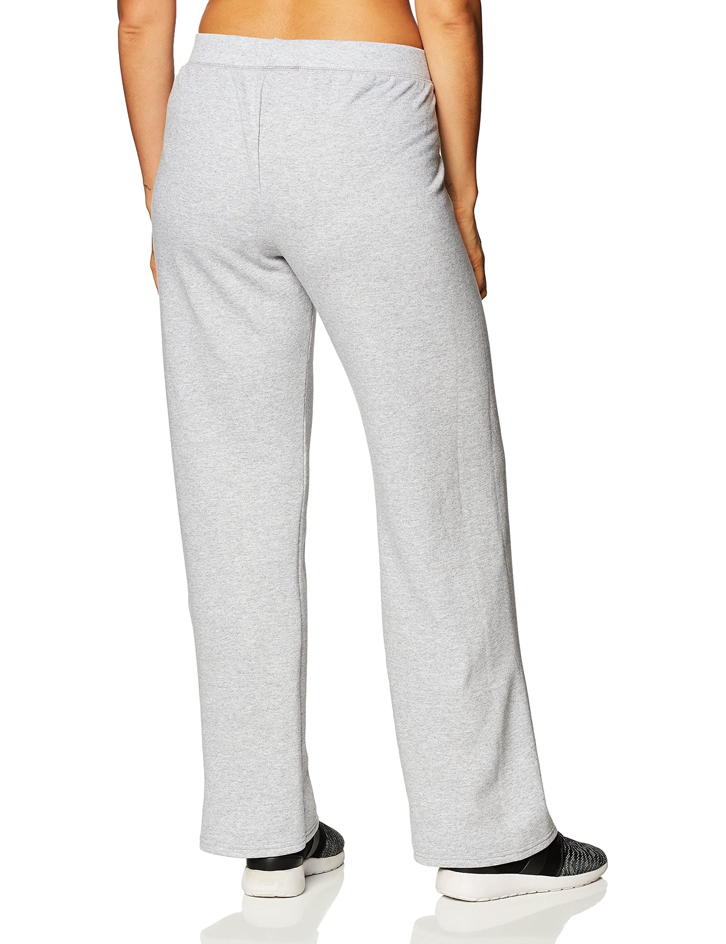 Hanes Women's EcoSmart Open Bottom Leg Sweatpants, Light Steel, Small