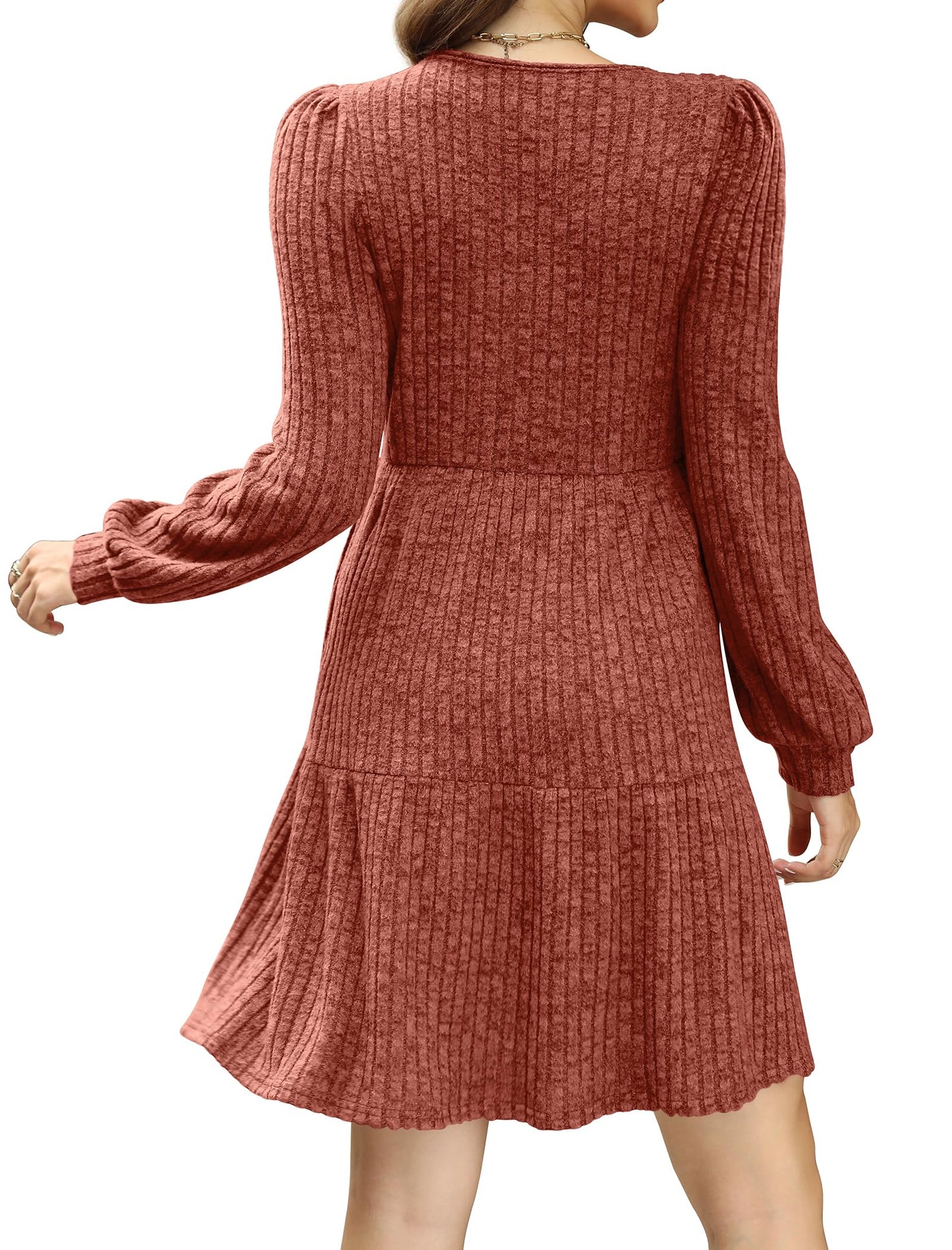 Sweater Dress for Women Long Sleeve Aline Bridal Shower Fall Clothes 2024 Trendy XL Caramel