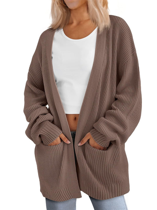 LILLUSORY Womens Cardigan Sweater Fall Fashion Outfits Clothes 2024 Teacher Long Oversized Winter Chunky Knit Winter Clothing