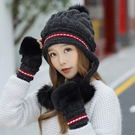 Earmuffs knitted woolcap