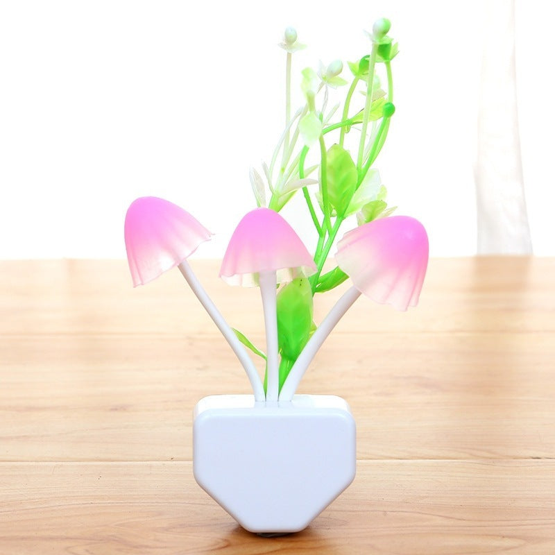 New LED Night Light Energy-saving Plug-in Induction Creative Mushroom Light For Home