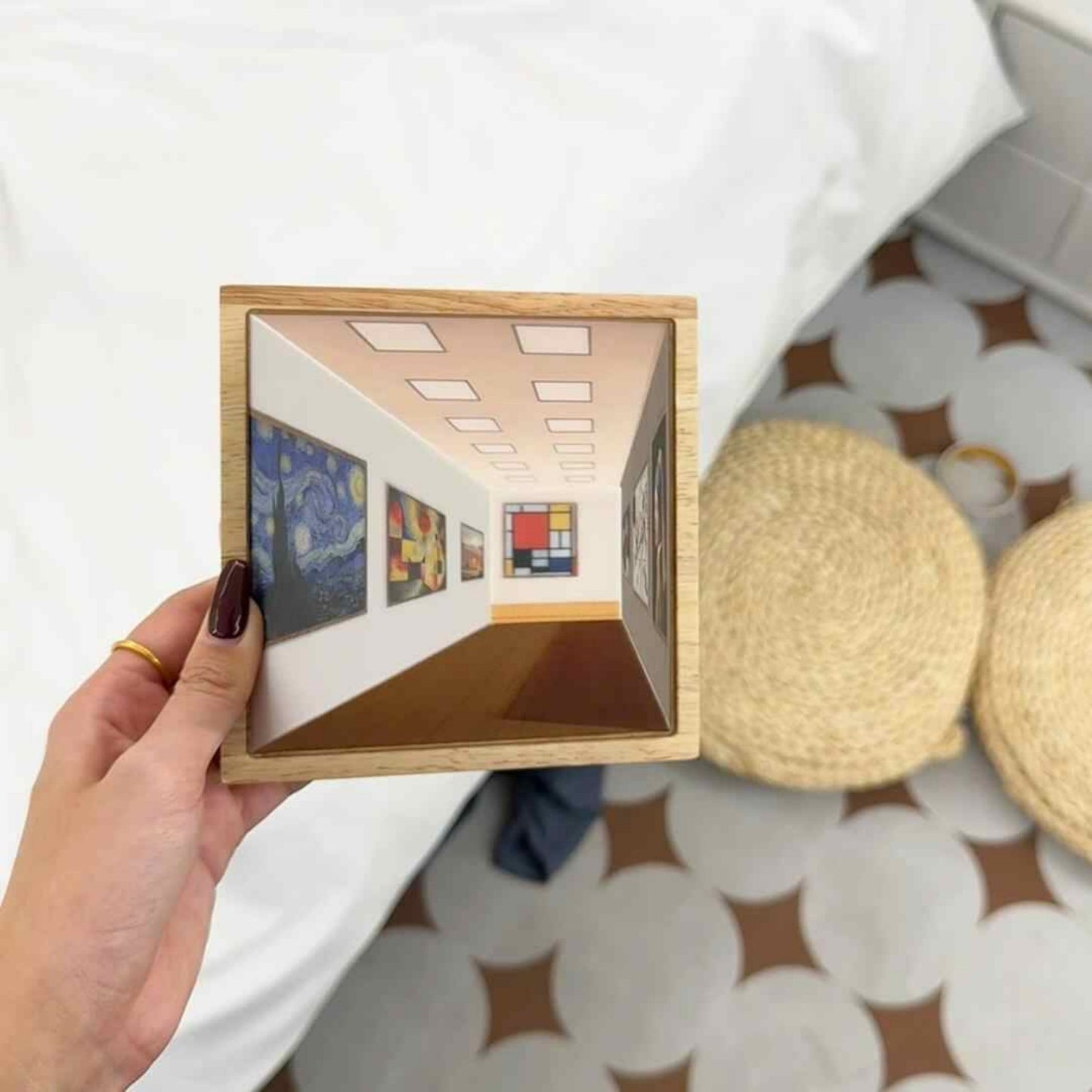 3D Illusion Night Light Gallery Bedside Picture Style Creative Modern Simulate Sunshine Drawing Night Light Gift