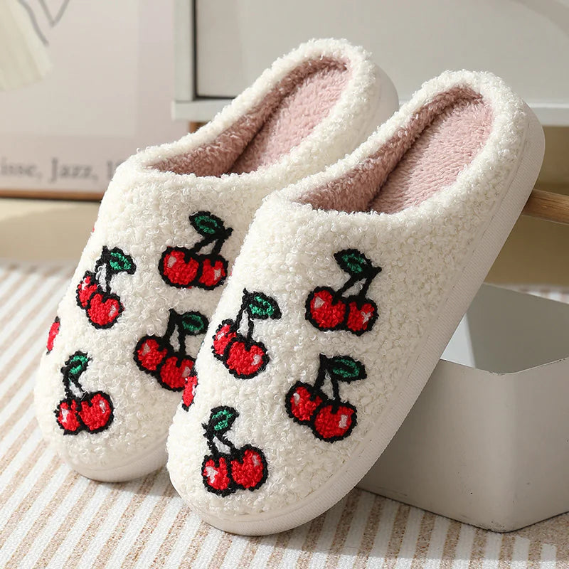 Strawberry Winter Cotton Slippers