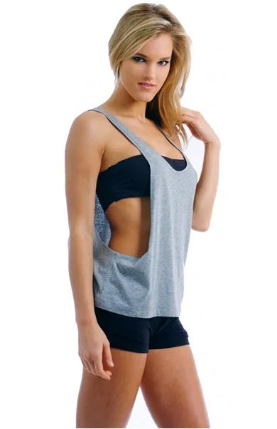 Women bodybuilding Vest Fitness Sport Yoga Tank Tops Sportswear Blouses Workout Crop Top Female Running tops Undershirt