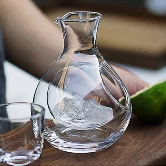 250ML Glass Wine Bottle Hole Sake Glass Ice Jug Hamster Nest Cooling Room Beer Cooler Mini Gift Wine Carafe Superior Decanter