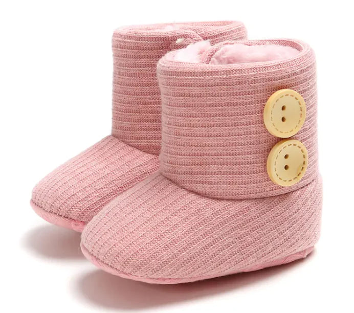 Cozy Sunflower Cotton Baby Boots