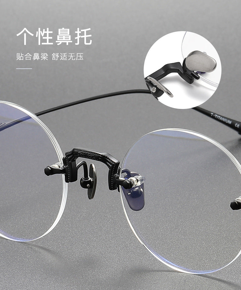 2025 Luxury Brand Designer Men's Round Rimless Titanium Glasses Women Frameless Ultralight Optical Prescription Lens Eyeglasses