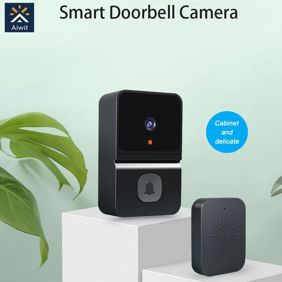 Wireless Visual Smart Security Doorbell 1080P High Resolution Camera Video Doorbell Infrared Night Vision Real-time Monitoring