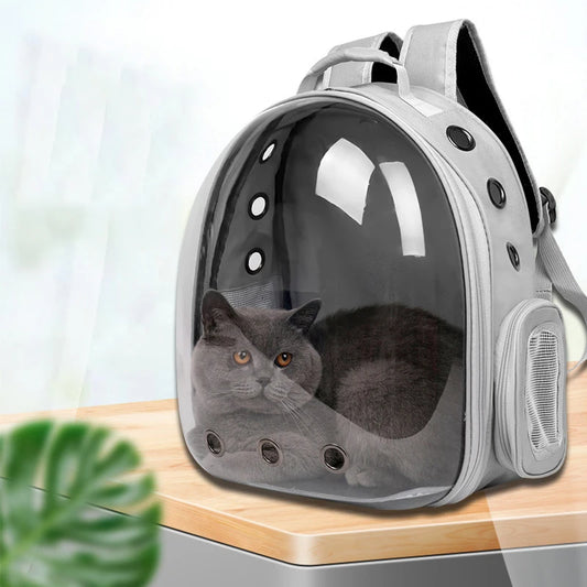 Pet Cat Carrying Bag Breathable Portable Pet Outdoor Travel Backpack Transparent Bag Carrier Pet Transport Space Capsule Bag