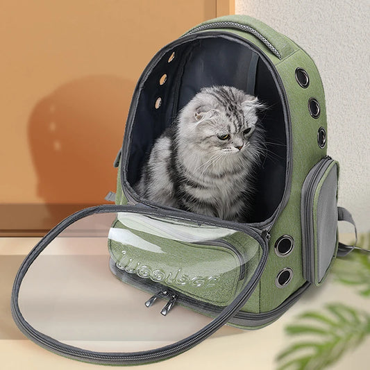 Cat Carrying Bag Space Pet Backpack Breathable Portable Transparent Backpack Puppy Dog Transport Carrier Space Capsule Bag Pets