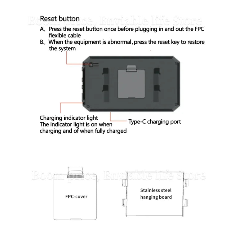 3.97 Inch Smart Video Door Peephole Camera Digital Magic Eye Rechargerable Video Doorbell Camera Home Security Protection