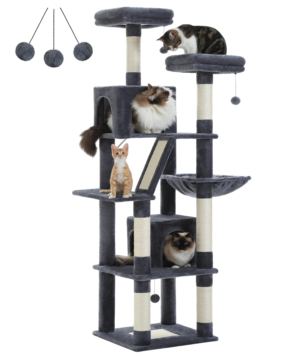 Multi-Level Cat Tree Cat Condo Scratching post for Kitten Furniture Large Cat Tower Cat Scrapers Cat Accessories Pet Cat Toys