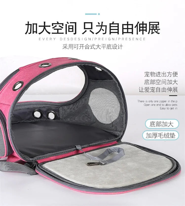 New Cat Backpack Transparent Space Capsule Backpack Pet Backpack Portable Large Capacity Cat Bag for Going Out