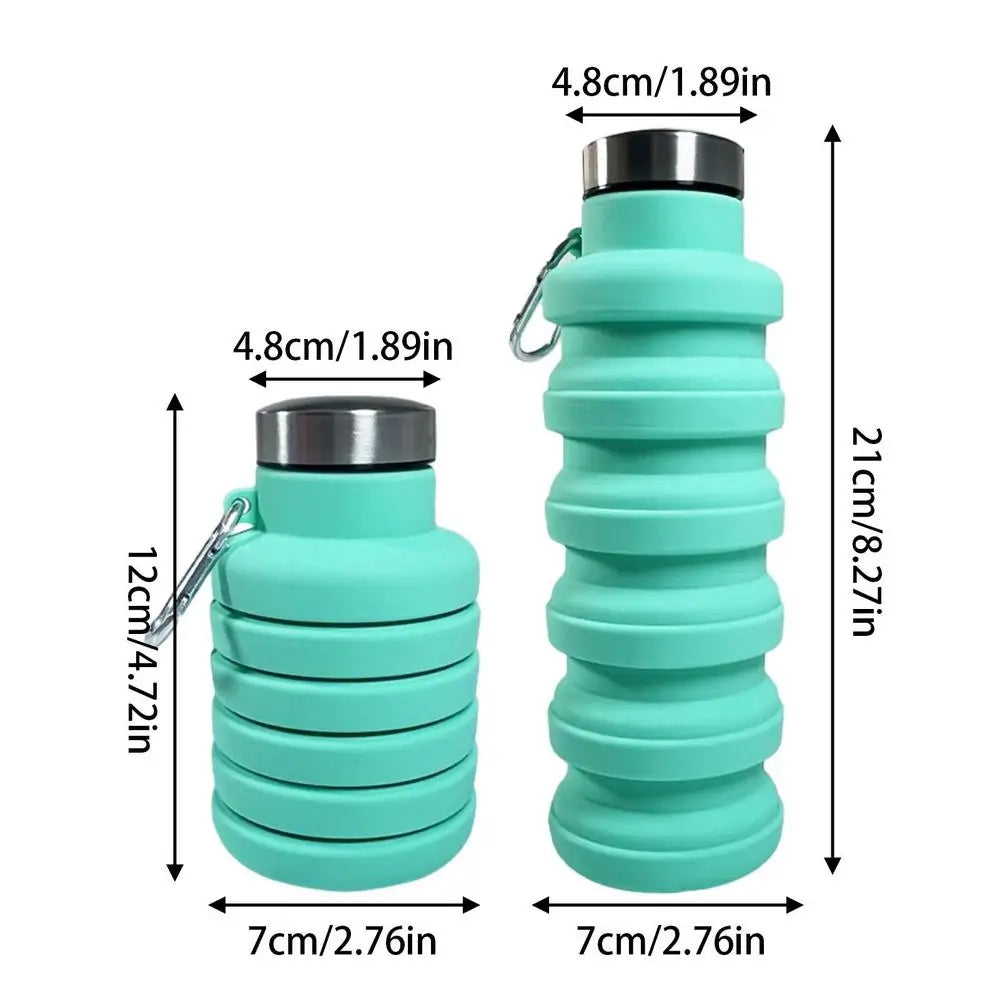 Fitness Sports Water Bottle Silicone Collapsible Drinking Cup Outdoor Travel Climbing Bicycle Bottle Camouflage Foldable Kettle