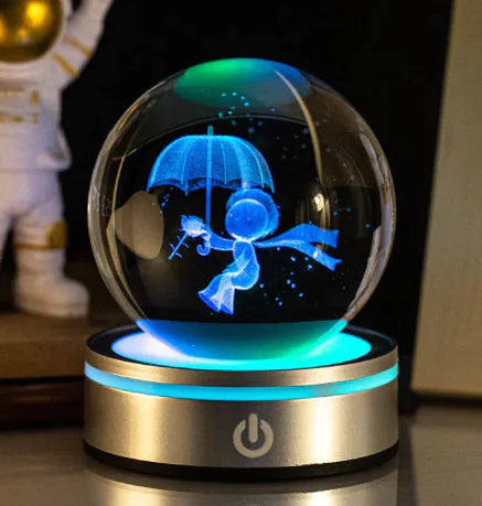 3D Inner Carving Luminous Crystal Ball