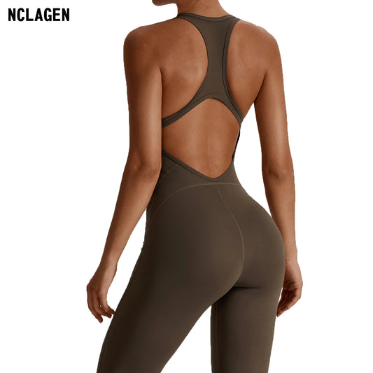 NCLAGEN GYM Romper Backless Set Fitness Bodysuit Siamese Sportswear Women Jumpsuit Buttery-Soft One-piece Playsuit Yoga Suit