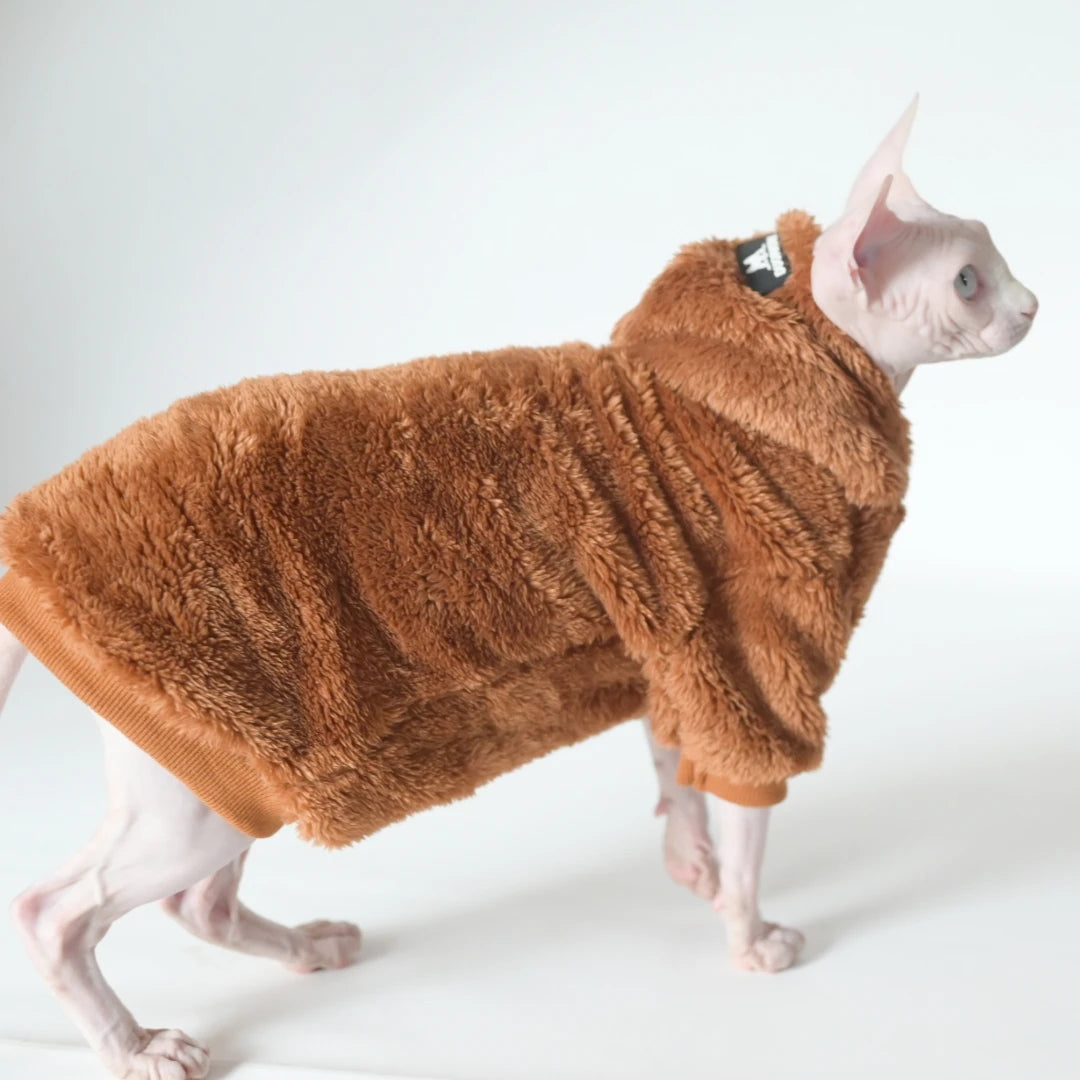 Hairless Cat Clothes Thick and Warm Winter Clothes Sphynx Cat Clothes Devon Cat Apperal for Small Kitten and Dogs