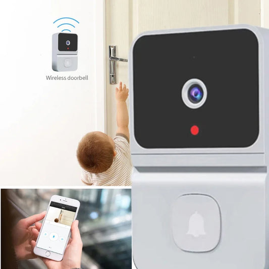 Wireless Visual Smart Security Doorbell 1080P High Resolution Camera Video Doorbell Infrared Night Vision Real-time Monitoring