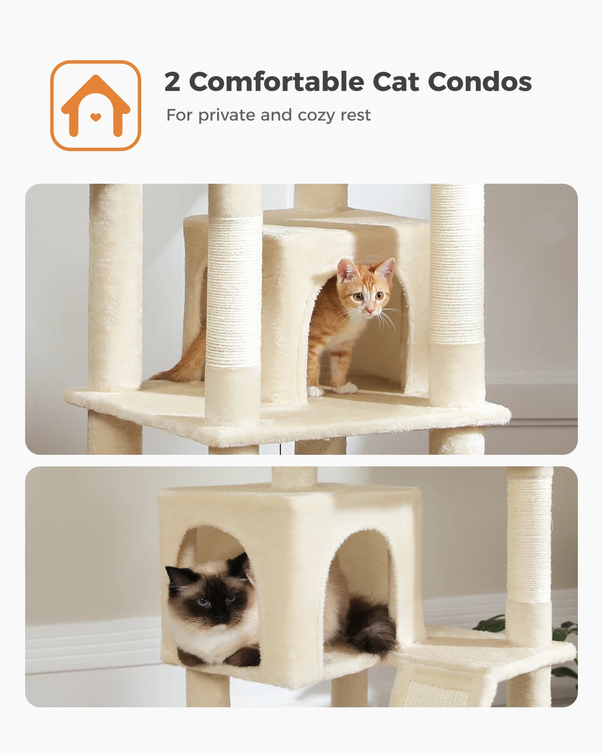 Multi-Level Cat Tree Cat Condo Scratching post for Kitten Furniture Large Cat Tower Cat Scrapers Cat Accessories Pet Cat Toys