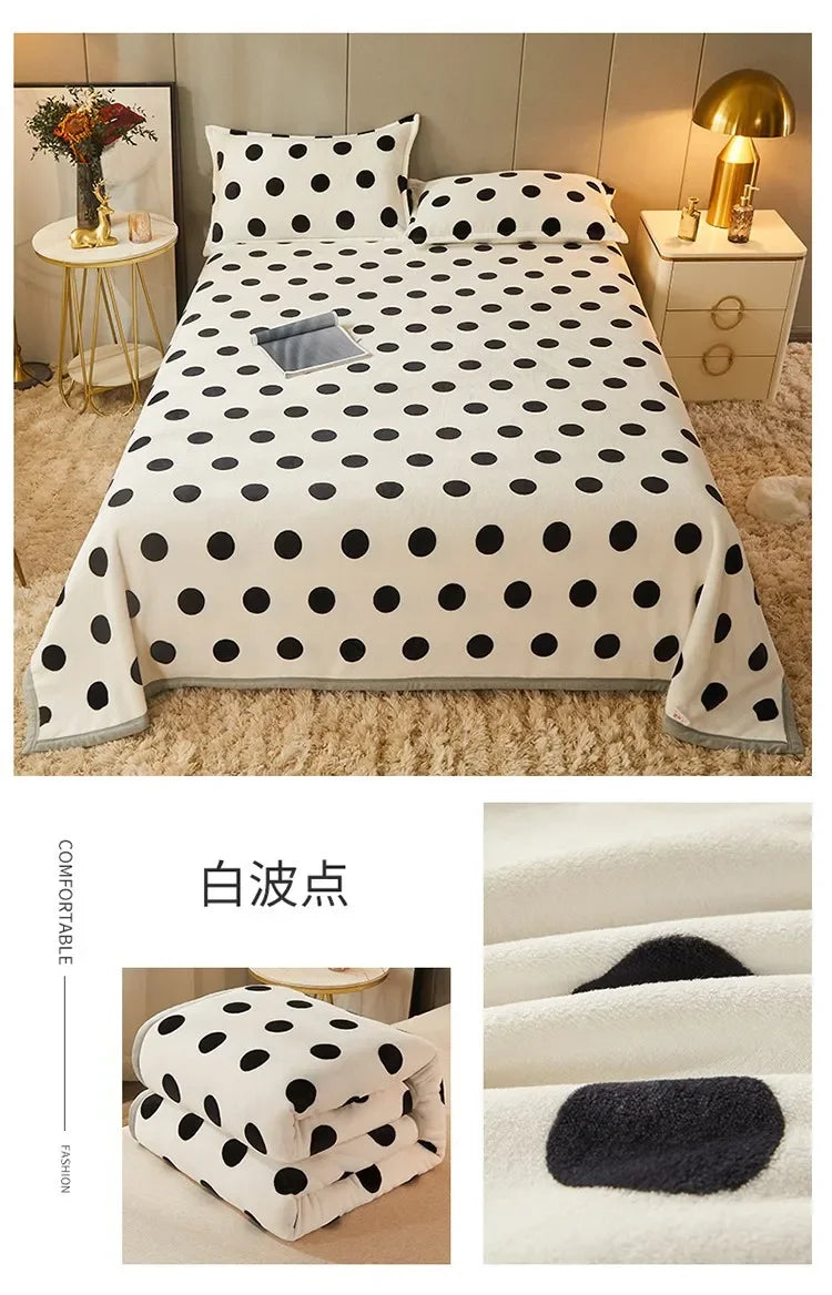 Wholesale flannel blankets, milk blankets, thickened coral fleece, mink velvet blanket, nap blanket, gift generation.