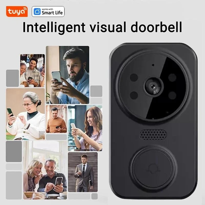 Tuya Smart Home Doorbell Camera WIFI Wireless Doorbell DC AC Battery Powered Camera Bell Smart Life Doorbell Camera