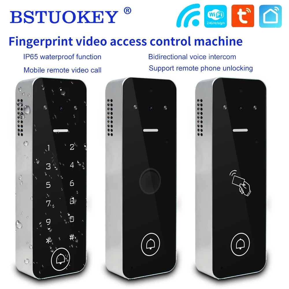 Wifi Tuya Smart Access Control Video Doorbell Camera System Digital Electronic Lock Coder Digitcode Fingerprint Lock Keyboard