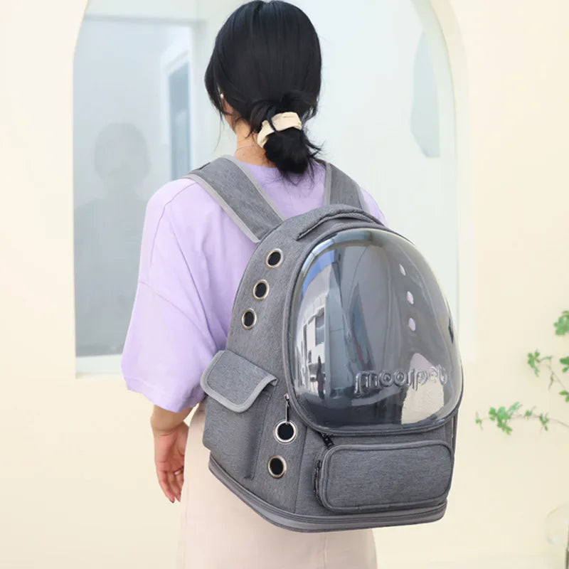 Cat Carrying Bag Space Pet Backpack Breathable Portable Transparent Backpack Puppy Dog Transport Carrier Space Capsule Bag Pets