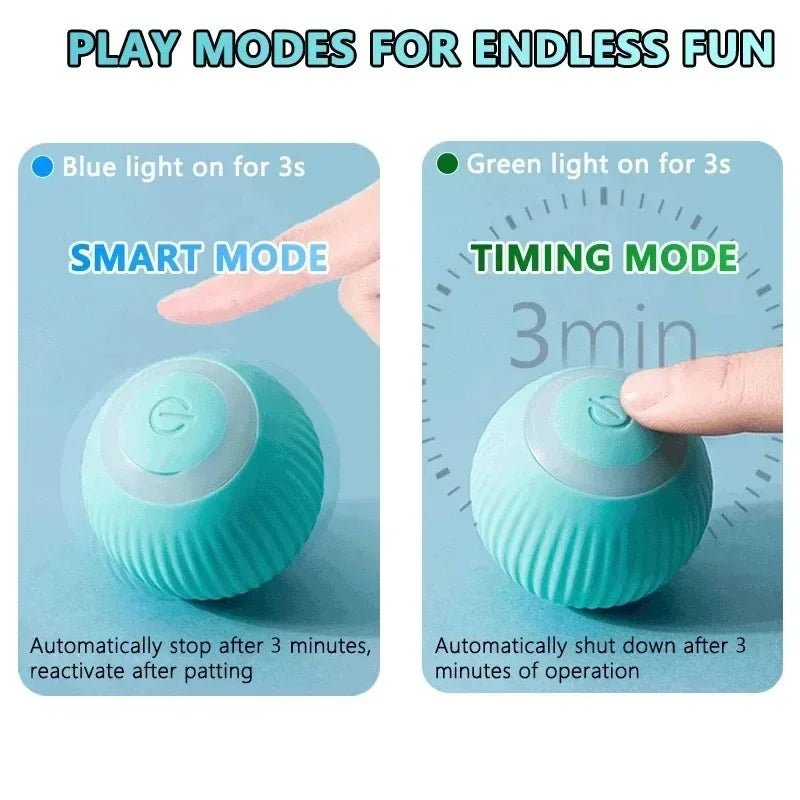 Electric Cat Ball Interactive Toys Automatic Rolling Smart Cat Toys for Cats Training Self-moving Kitten Toys for Indoor Playing