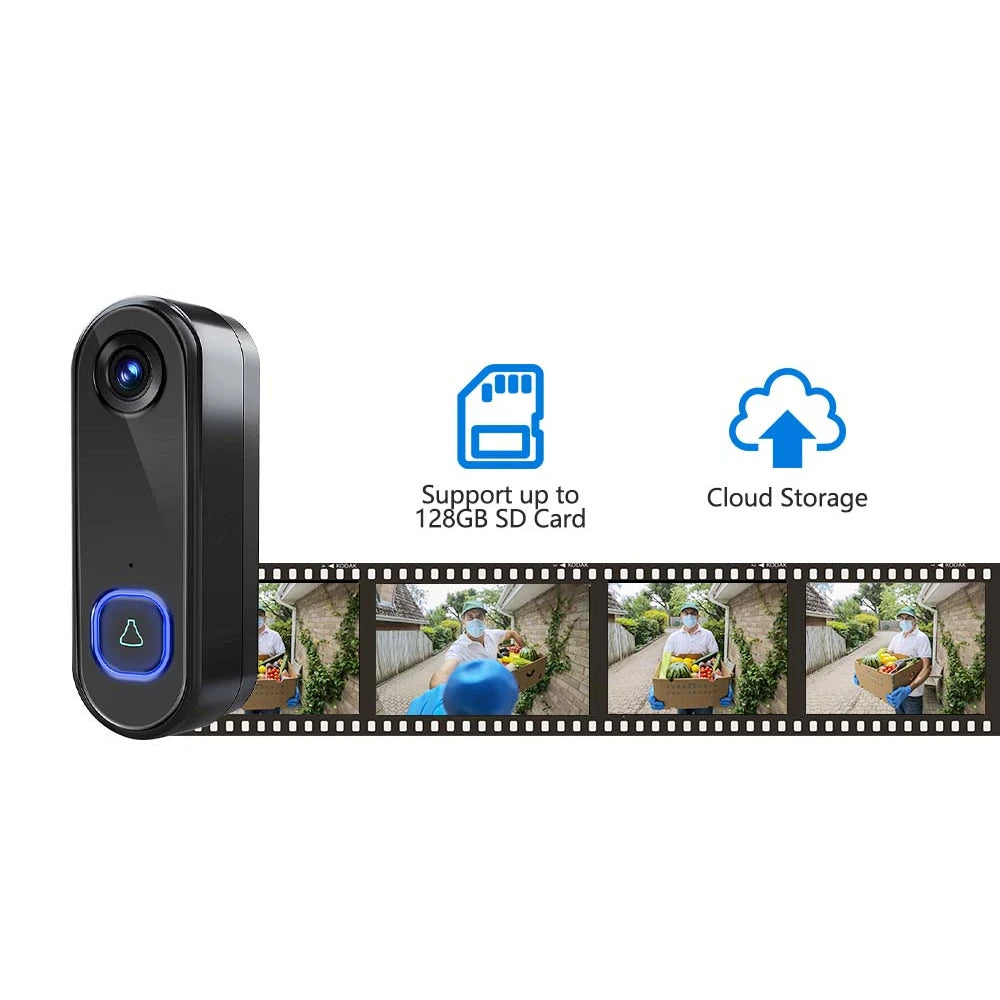 Wireless Doorbell WiFi 1080P Camera Security Door Bell Video Intercom Smart Home Monitor Night Vision Waterproof Alexa