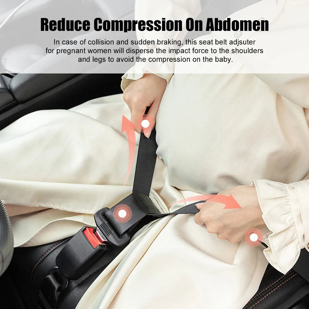 Seat Belt Adjuster for Pregnant Women Adjustable Safety Belt for Maternity Moms Belly Universal 1.6m Long Inteiror Accessories