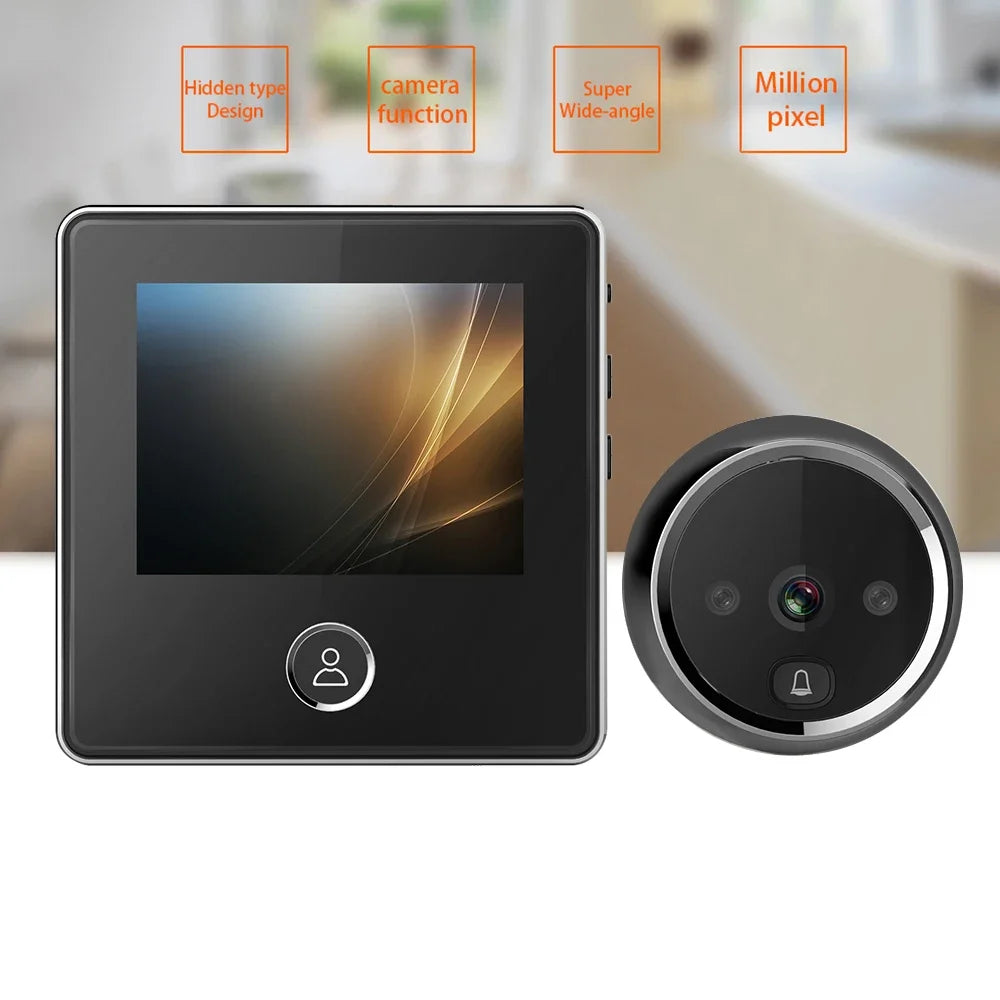 Smart Electronic Door Viewer 2.8" LCD Screen Digital Door Camera Doorbell Visual Peephole Camera Photo Recording for Home Hotel