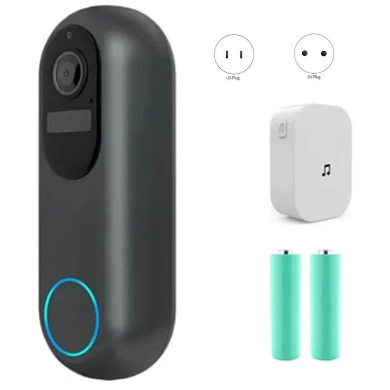 1080P Tuya Smart Video Doorbell WIFI Wireless Door Bell Waterproof Night Vision Smart Home Video Intercom Camera US Plug