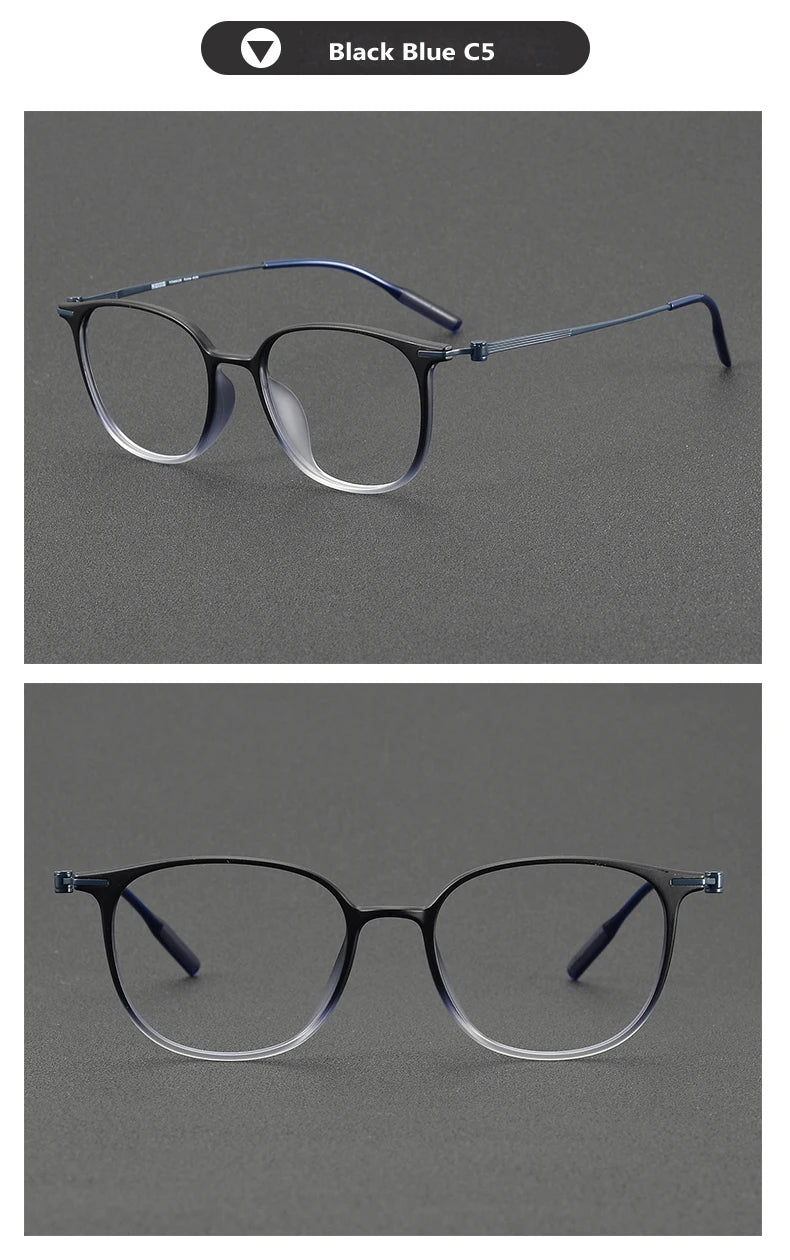 Acetate Titanium optical Glasses Frame Men Retro Round myopia Prescription Eyeglasses frames Women 2025 Vintage full Eyewear