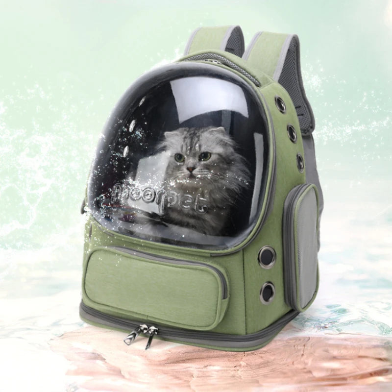 Cat Carrying Bag Space Pet Backpack Breathable Portable Transparent Backpack Puppy Dog Transport Carrier Space Capsule Bag Pets