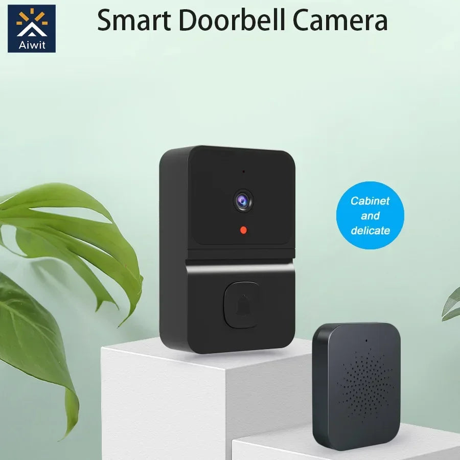 Wireless Visual Smart Security Doorbell 1080P High Resolution Camera Video Doorbell Infrared Night Vision Real-time Monitoring