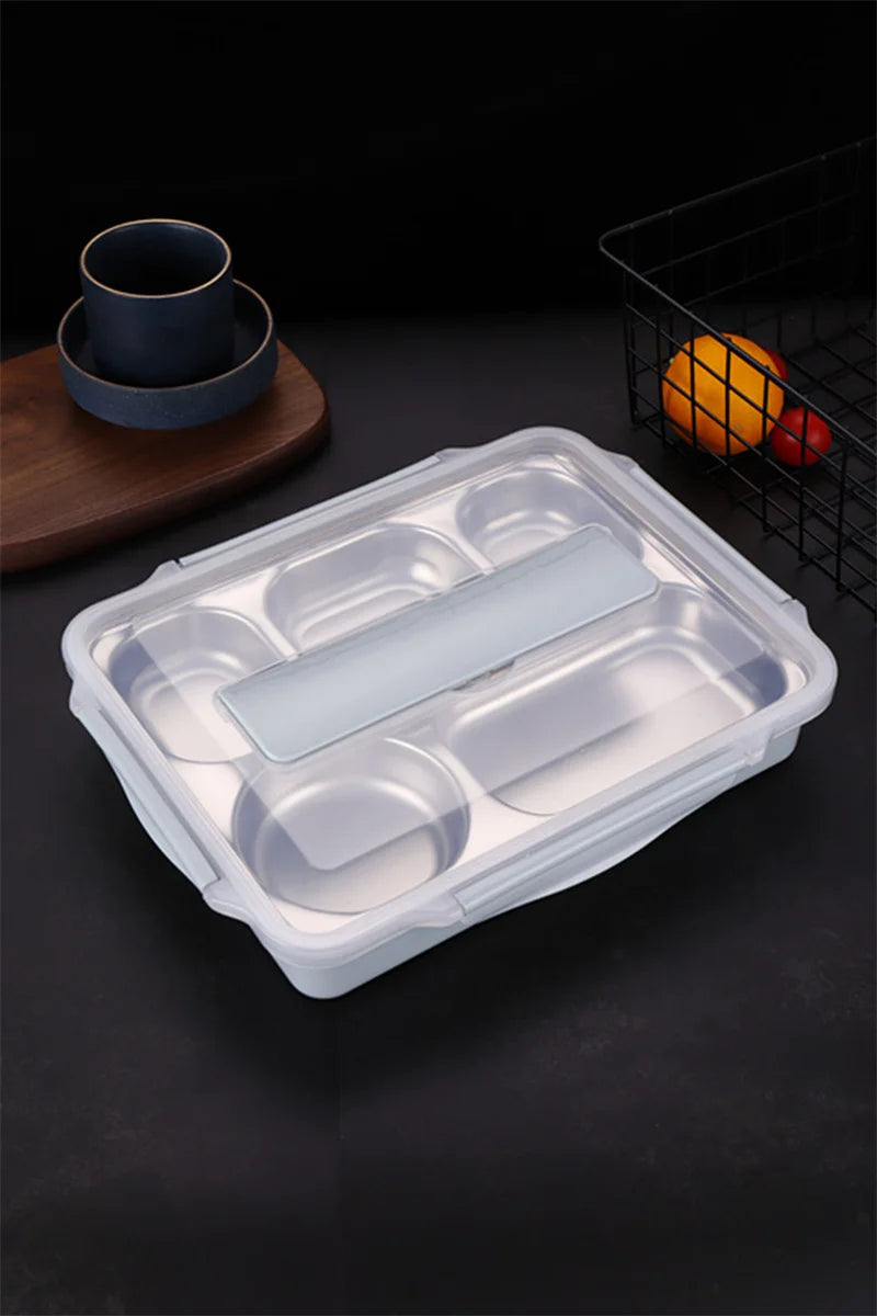 304 Stainless steel Insulation lunch box with Tableware Office Worker Student microwave oven Heating food container lunch box