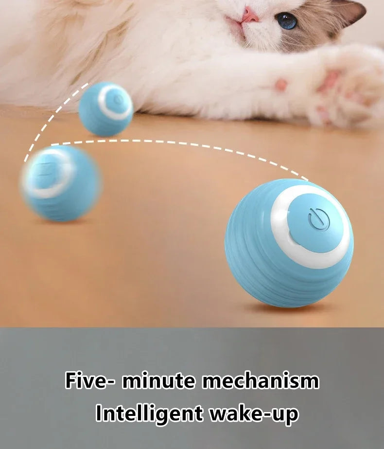 Electric Cat Ball Interactive Toys Automatic Rolling Smart Cat Toys for Cats Training Self-moving Kitten Toys for Indoor Playing