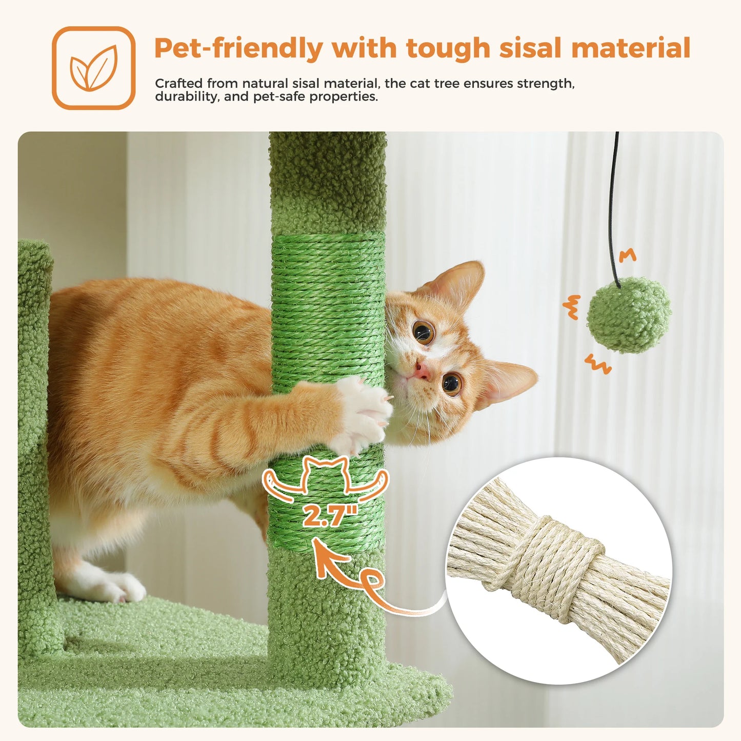 Multi-Level Cat Tree Cat Condo Scratching post for Kitten Furniture Large Cat Tower Cat Scrapers Cat Accessories Pet Cat Toys