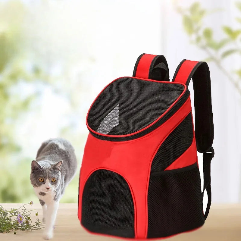 Outdoor Pet Carrier Backpack Cat Dog Carrier Bags Ventilated Mesh Double Shoulder Travel Bag for Cat Small Dogs Puppy