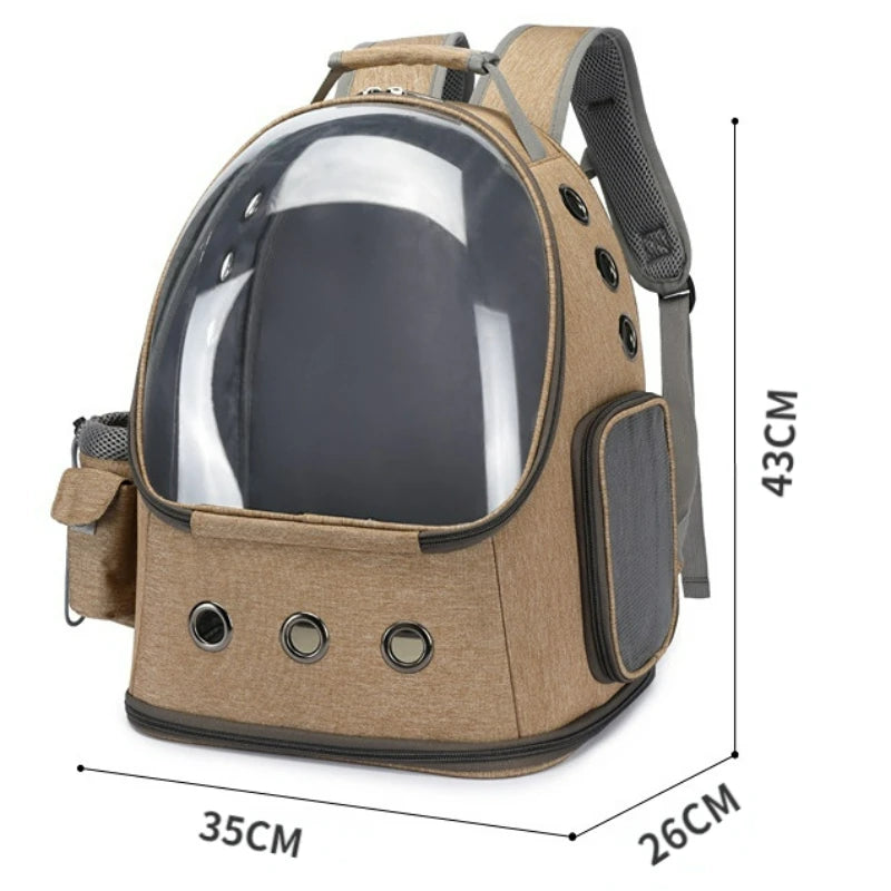 Cat Carrier Kitten Backpack Space Capsule Bubble Breathable Portable Pet Bag Dog for Travel and Hiking