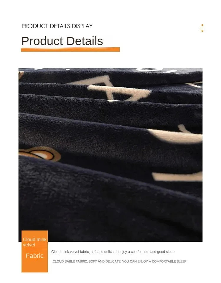 Wholesale flannel blankets, milk blankets, thickened coral fleece, mink velvet blanket, nap blanket, gift generation.