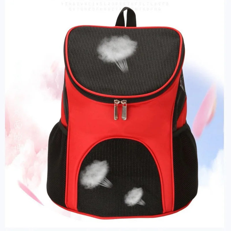 Outdoor Pet Carrier Backpack Cat Dog Carrier Bags Ventilated Mesh Double Shoulder Travel Bag for Cat Small Dogs Puppy