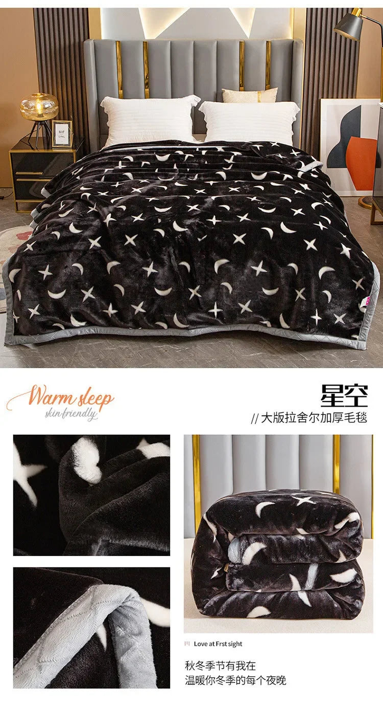 Wholesale flannel blankets, milk blankets, thickened coral fleece, mink velvet blanket, nap blanket, gift generation.