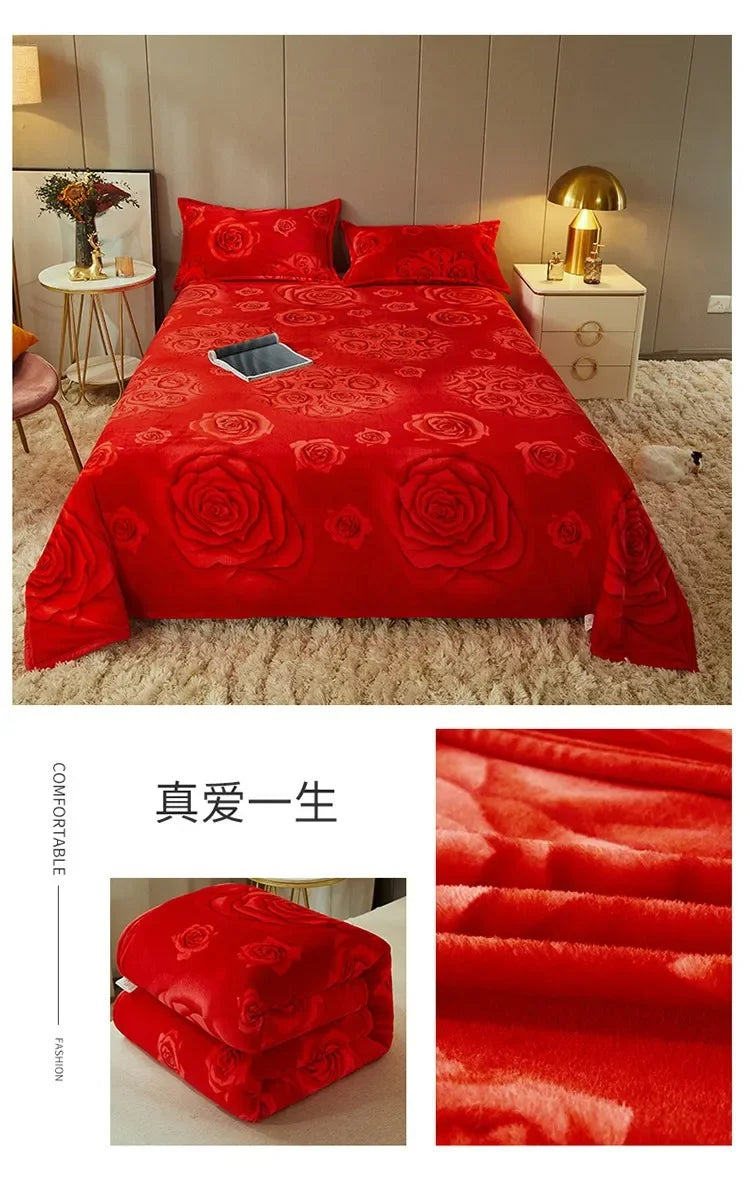 Wholesale flannel blankets, milk blankets, thickened coral fleece, mink velvet blanket, nap blanket, gift generation.