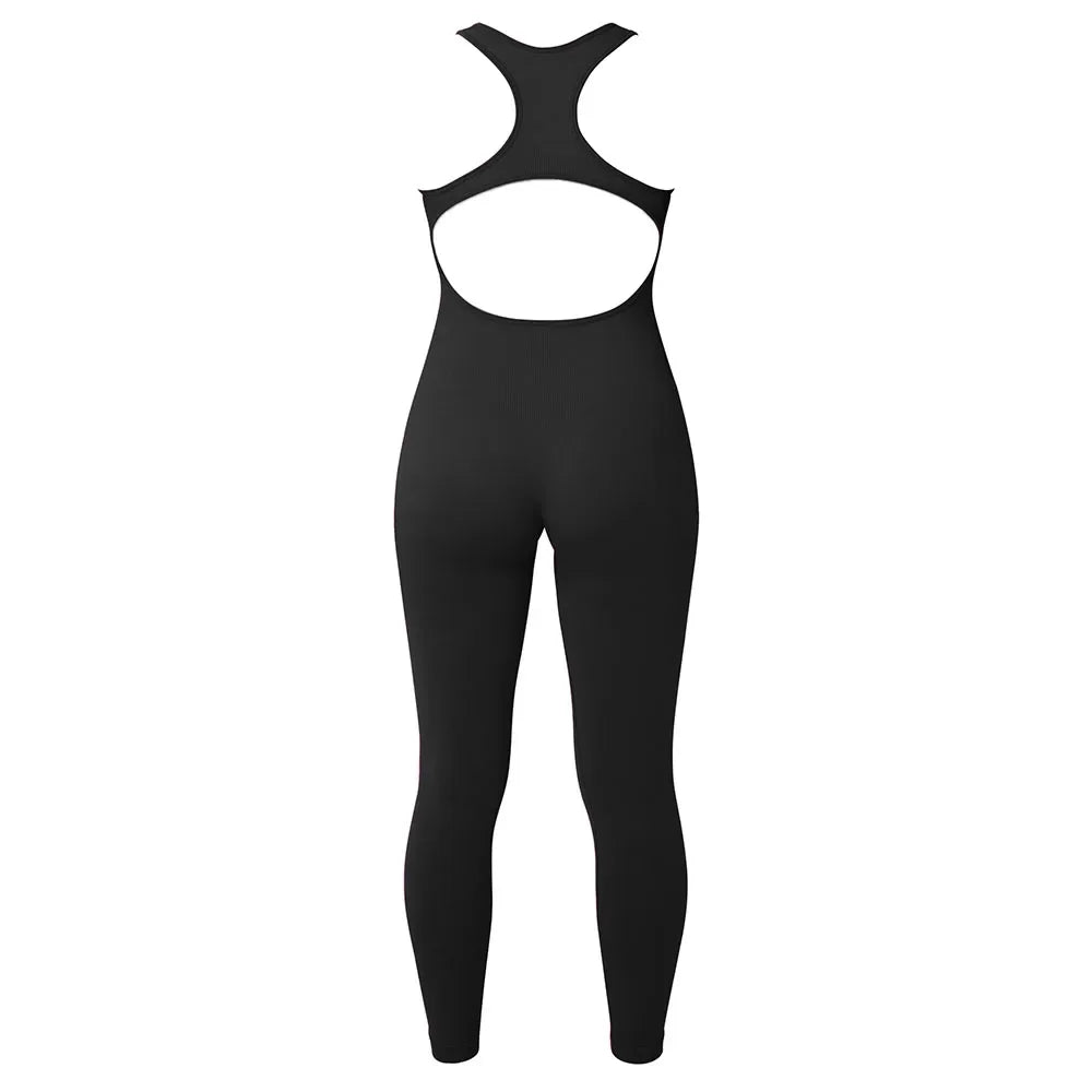 One Piece Outfit Sleeveless Bodysuit Women Sportswear Streetwear Sexy Bodycon Rompers Square Neck Basic Black Women's Clothing