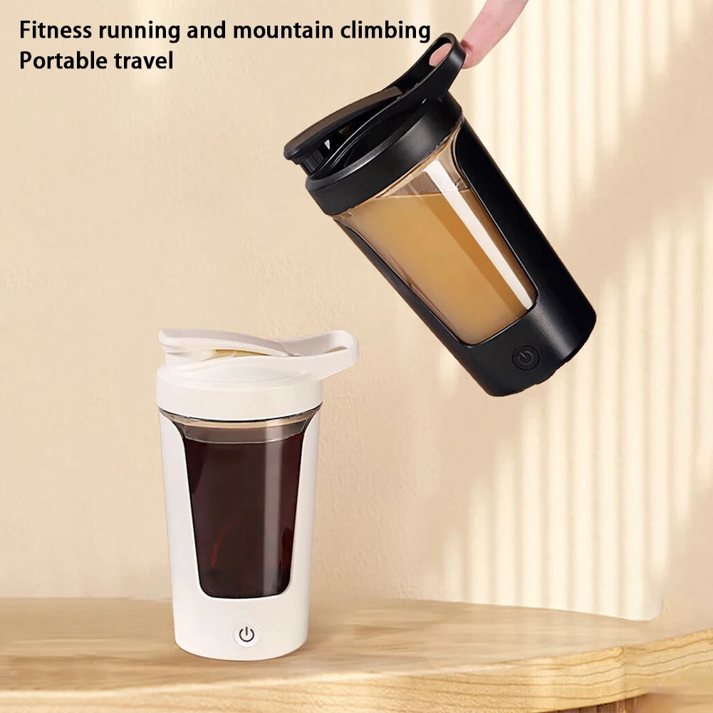 450ml Electric Automatic Mixing Cup Portable Whey Protein Shaker Bottle USD Rechargeable Fully Automatic Stirring Cup For Home