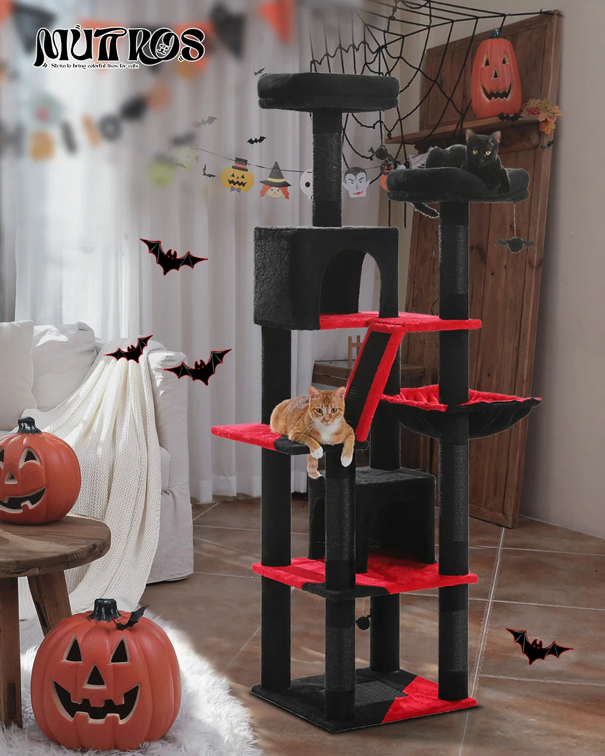 Multi-Level Cat Tree Cat Condo Scratching post for Kitten Furniture Large Cat Tower Cat Scrapers Cat Accessories Pet Cat Toys