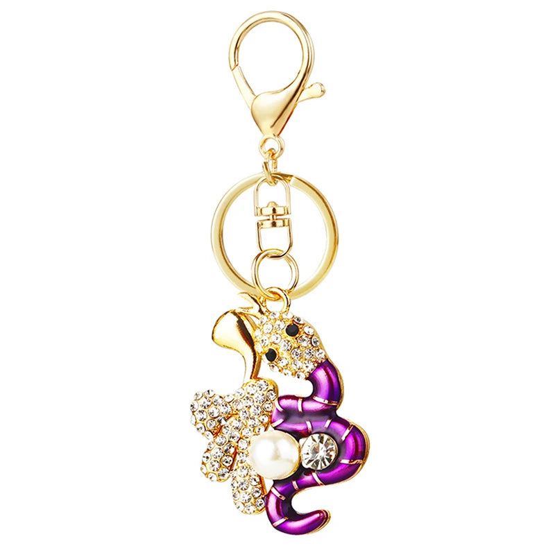 2025 Year Of Chinese Zodiac Snake Lucky Pendant Keychain Creative Totem Keyring Accessories Women Men Bag Charm Accessories Gift