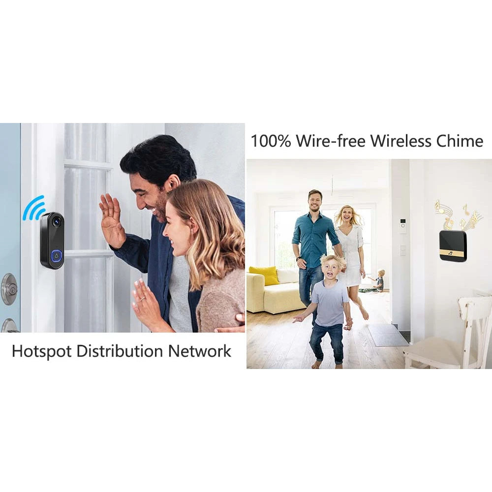 Wireless Doorbell WiFi 1080P Camera Security Door Bell Video Intercom Smart Home Monitor Night Vision Waterproof Alexa