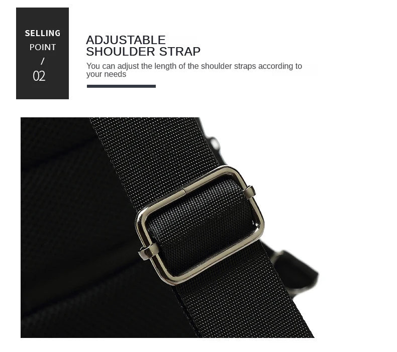 SWISS New Men's Casual Chest Bag Sports Waterproof Shoulder Bag Anti-theft Crossbody Bag Fashion Solid Color Usb Bag Sling Pack